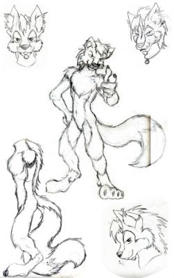 Zeke - original art
I was given this picture as the starting point for the suit.  I really love the look of the picture.  There were some major changes in the final version, but I think we kept the overall feel intact.  
